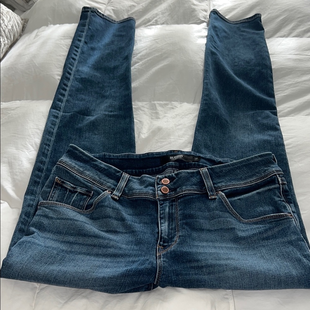Hudson Womens Blue Jeans. Collin Skinny Supermodel!